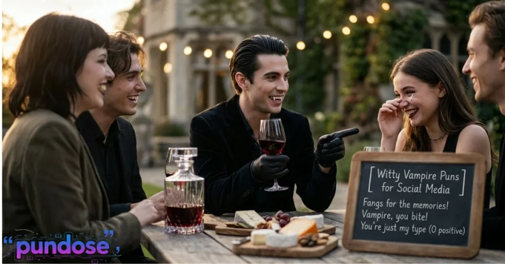 Witty Vampire Puns for Social Media